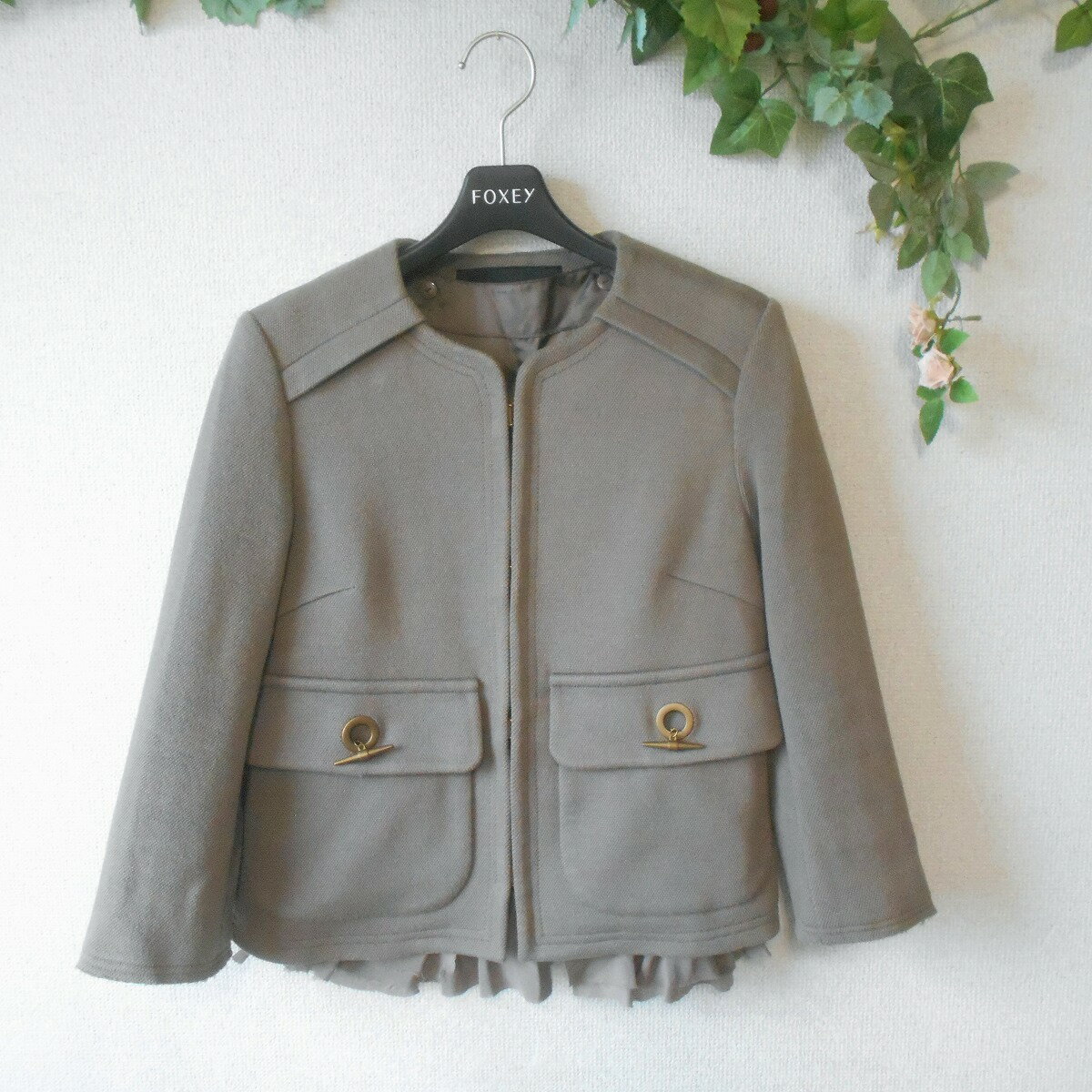 Rakuten - 【中古】ダブルスタンダード クロージング DOUBLE STANDARD CLOTHING ジャケット 7分袖 レディース 秋 冬 フリル 取り外し可能