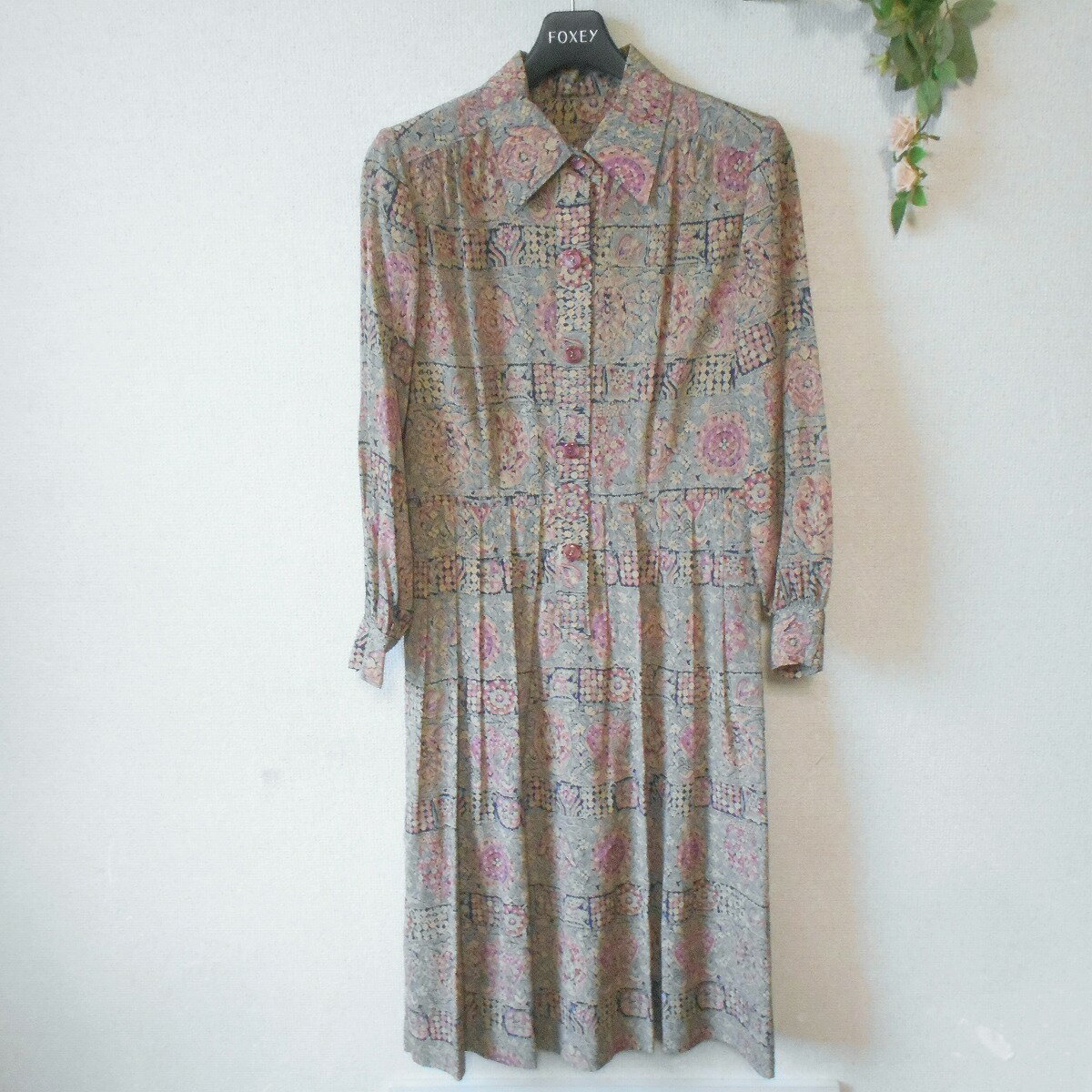 【中古】オーダーメイド ワンピース レトロ アンティーク ビンテージ 春 秋