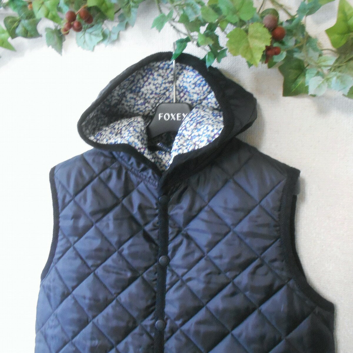 【中古】スモックショップ THE SMOCK SHOP キルティング ベスト 中綿 フード 付き M レディース ジレ 黒