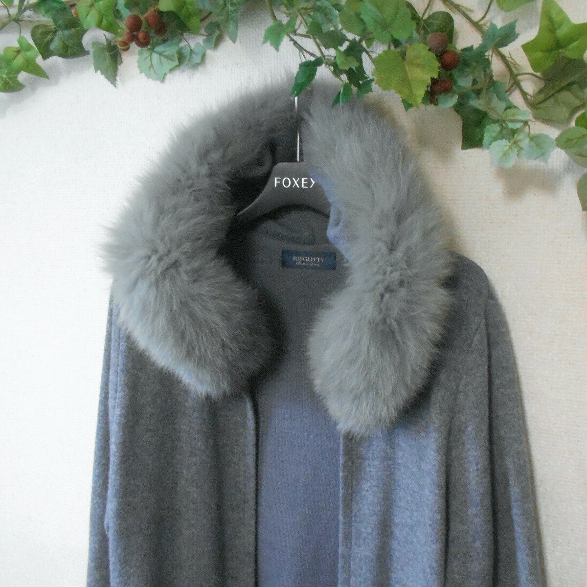 【中古】ジャスグリッティー JUSGLITTY ニット コート ロング カーディガン 2 レディース フード 付き