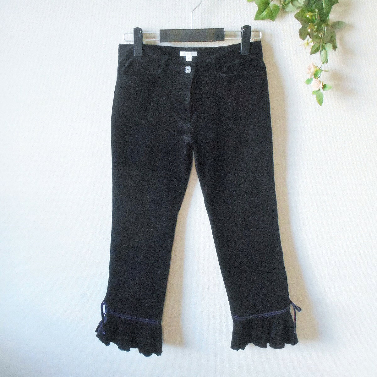 Rakuten - 【中古】レストローズ LEST ROSE パンツ レディース M 秋 冬 はしご リボン クロップドパンツ