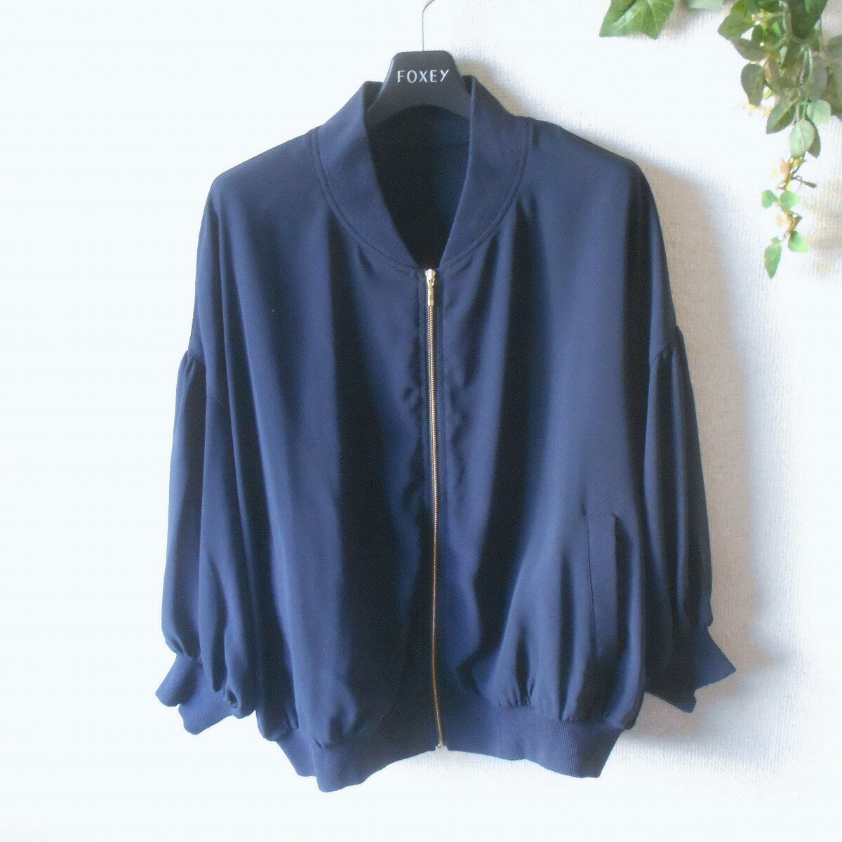 【中古】エーエフコンフィ af comfy ブルゾン S ジップアップ レディース ジャケット 春 紺