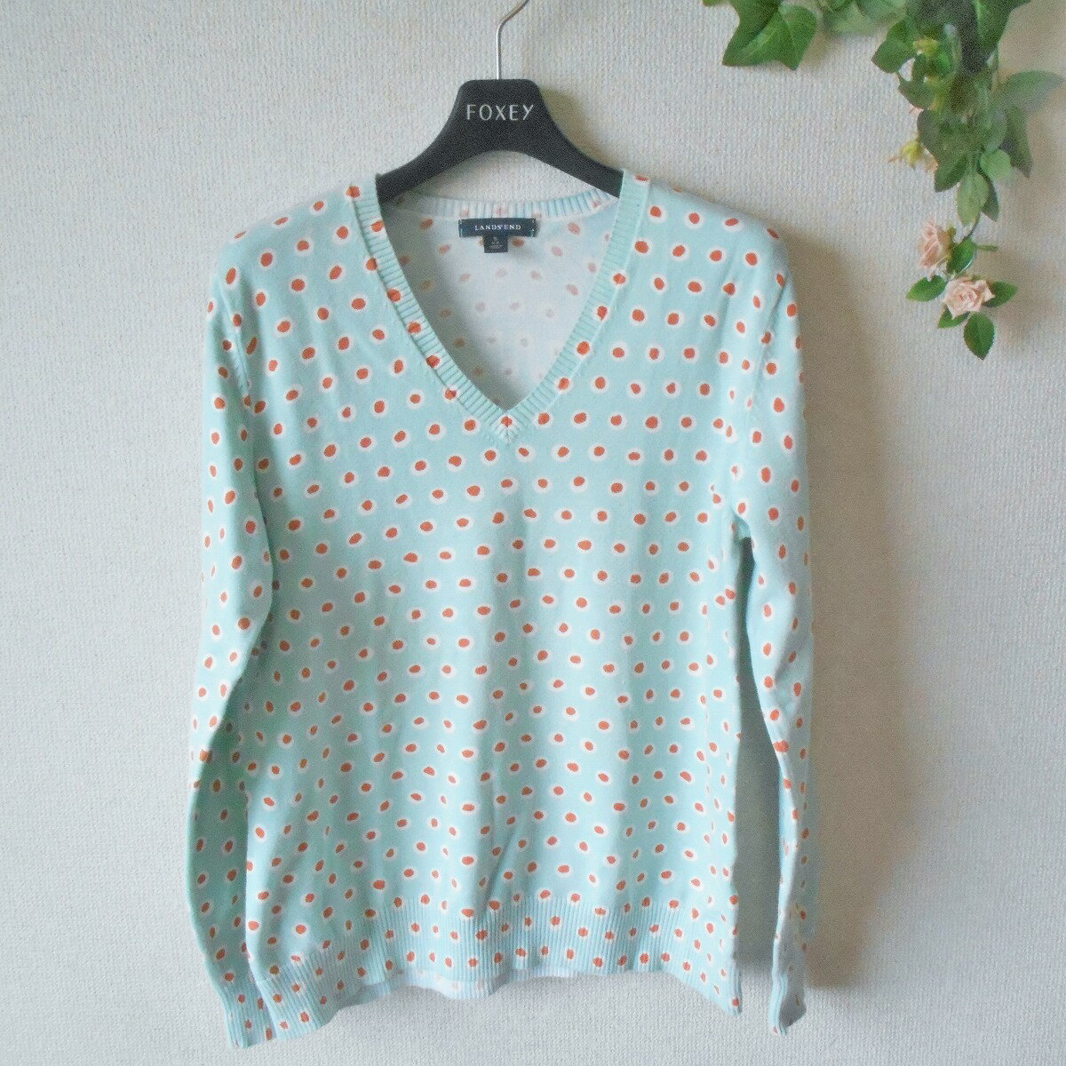 【中古】ランズエンド LANDS' END セーター S 春 レディース Vネック(4.0)