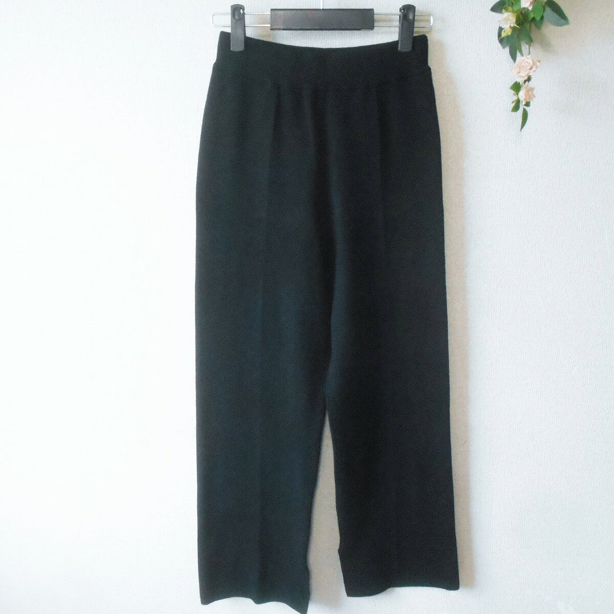 樂天商城 - 【中古】GU ジーユー パンツ ニットパンツ M レディース 秋 冬 黒 裾スリットあり