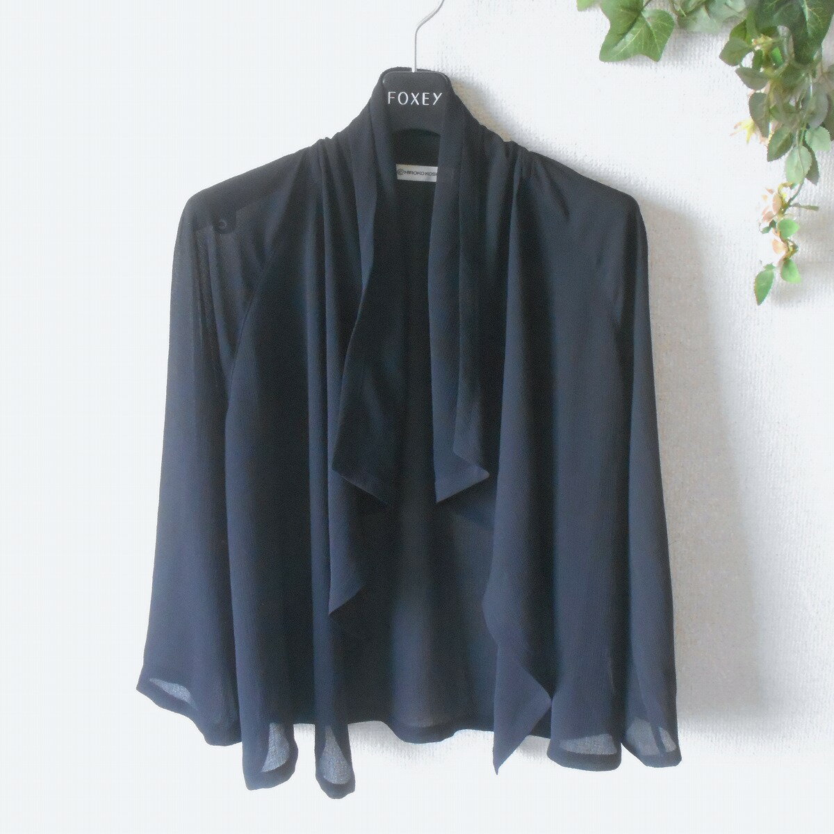 樂天商城 - 【中古】ヒロココシノ HIROKO KOSHINO カーディガン 7分袖 シースルー 40 日本製 春 夏 レディース