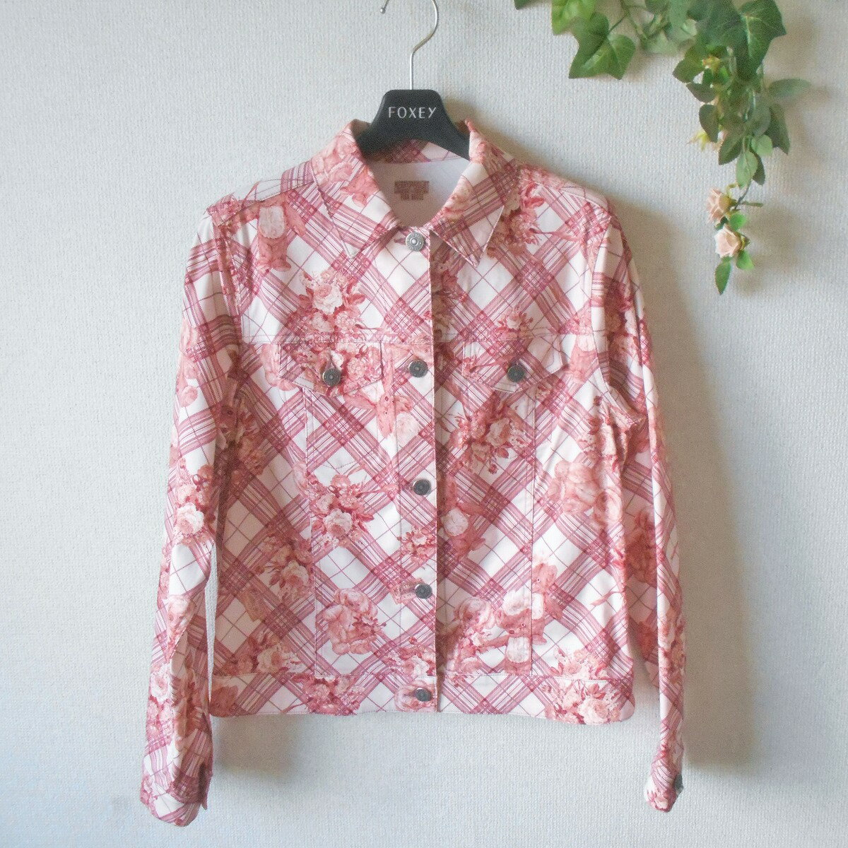 乐天商城 - 【中古】ピンクハウス PINK HOUSE ジャケット M チーキークマ プリント Gジャンタイプ 春 秋 レディース