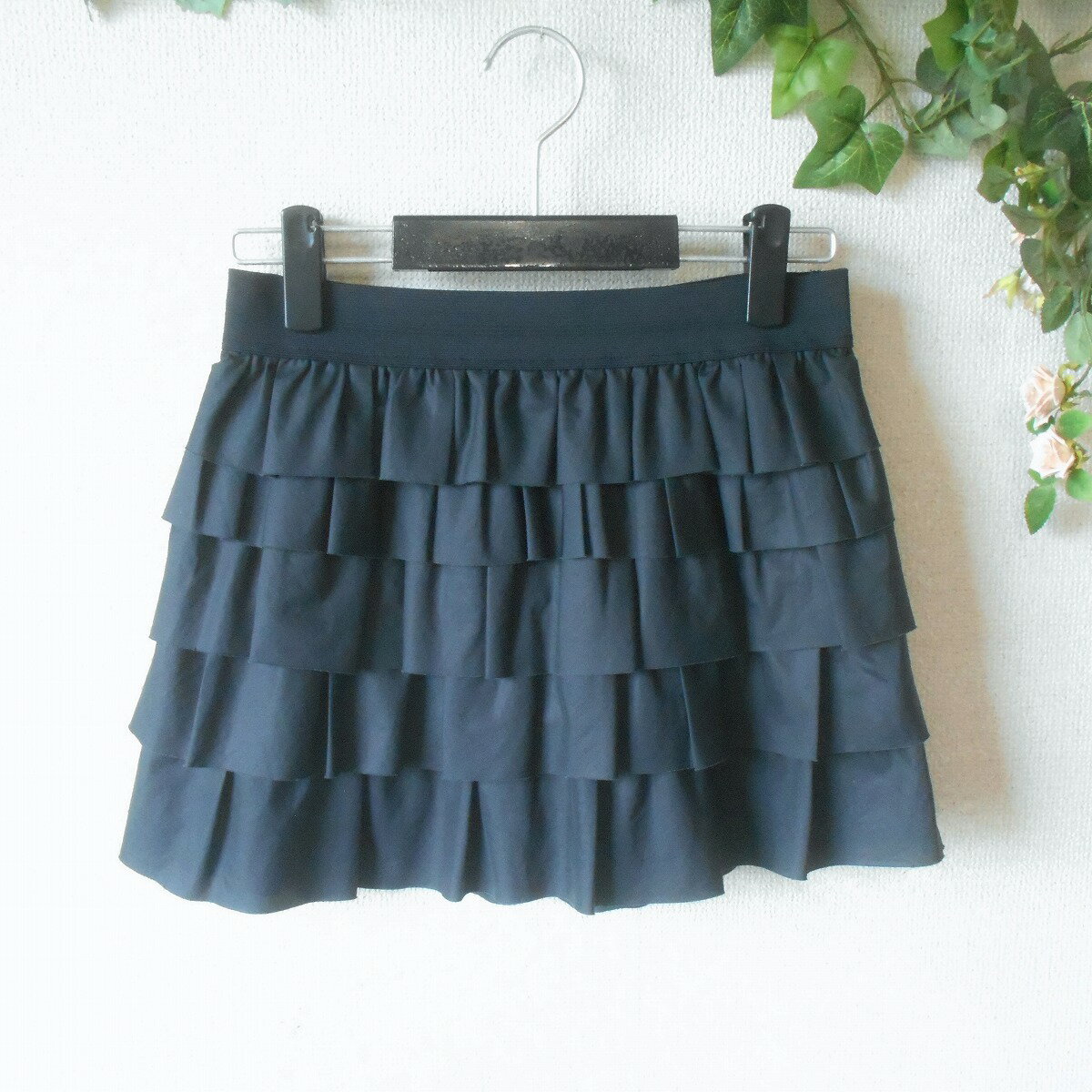 【中古】ビームス レイビームス Ray BEAMS スカート フリル ティアード レディース 春 夏 黒