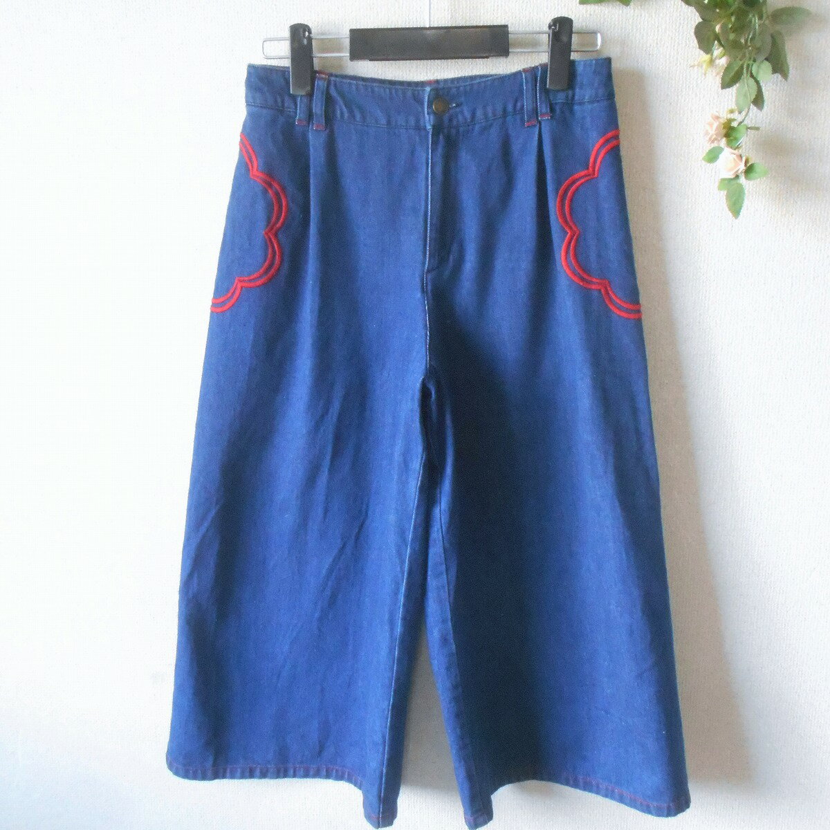 樂天商城 - 【中古】ホコモモラ Jocomomola パンツ ガウチョパンツ 40 デニム レディース オールシーズン