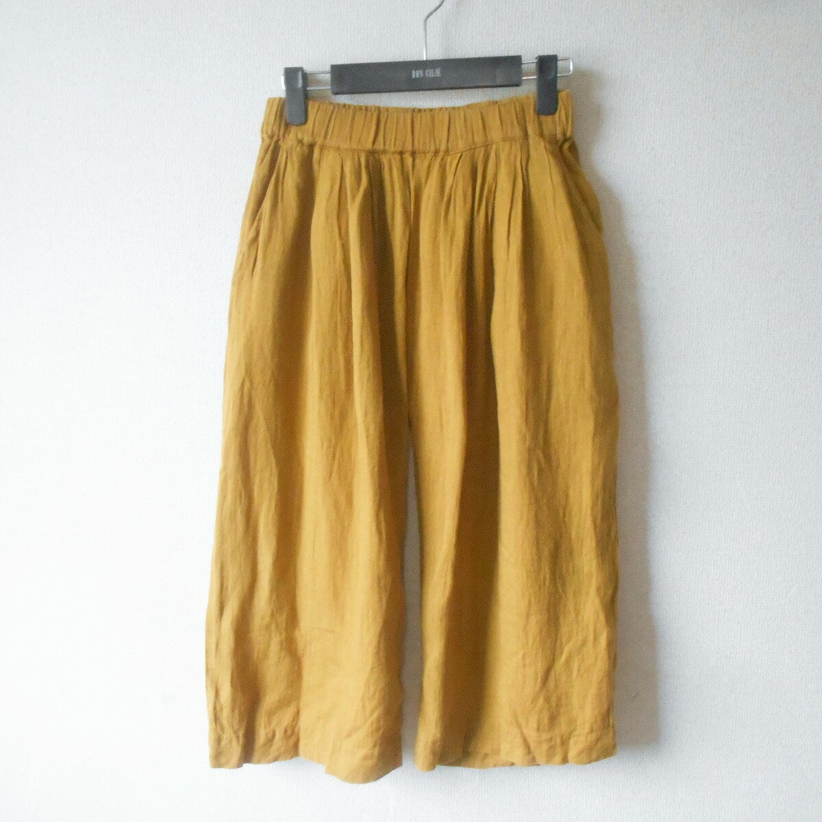 樂天商城 - 【中古】ハグオーワー クロス＆クロス Cloth&Cross パンツ ガウチョパンツ 麻 リネン 100% レディース 総 ゴム