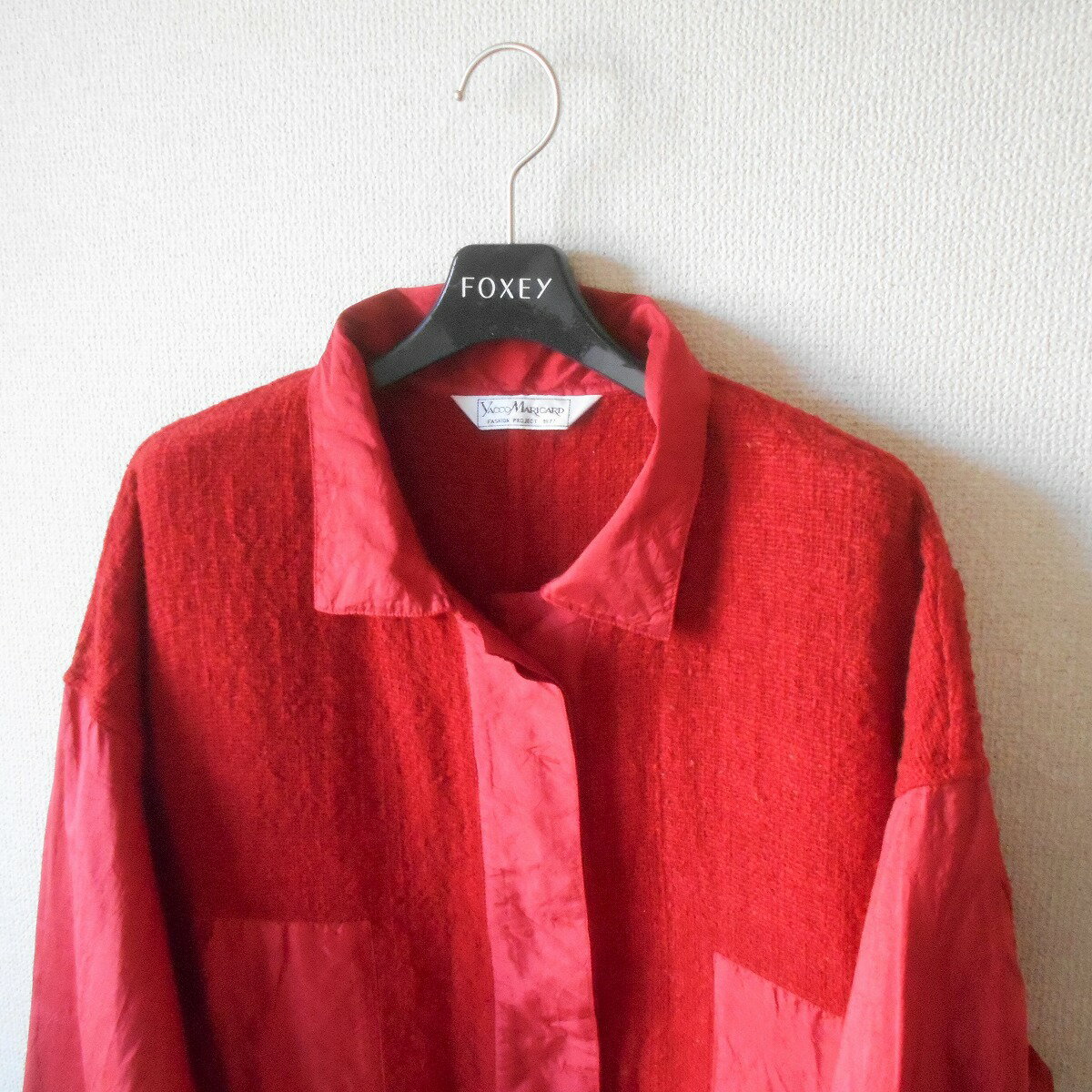 【中古】ヤッコマリカルド YACCOMARICARD ジャケット 春 夏 コットン & シルク 切替 ゆったり サイズ レディース