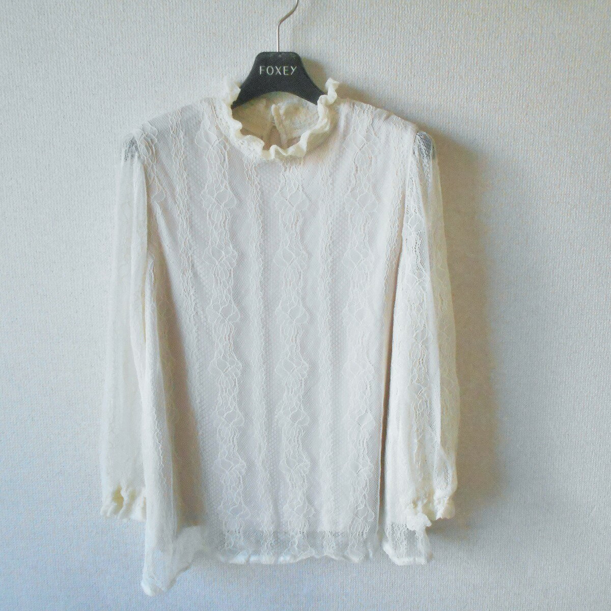 Rakuten - 【中古】株）ルック レッセパッセ LAISSE PASSE ブラウス 38 春 夏 総 レース ハイネック レディース