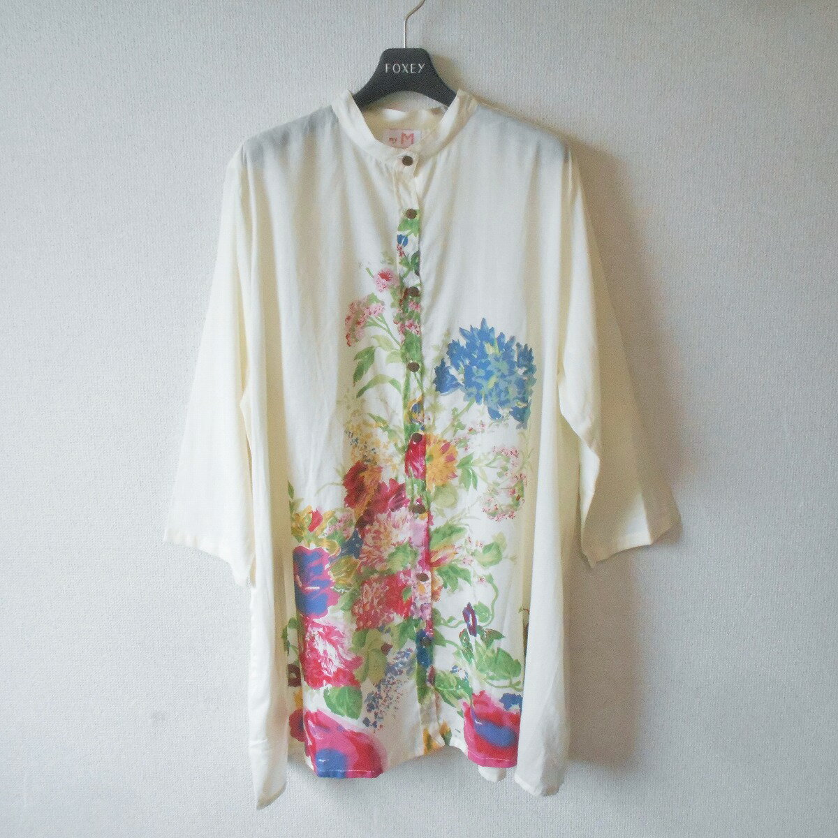 【中古】マイエム my M ジャケット スタンドカラー ロング 丈 レディース 夏 qvc ショップチャンネル