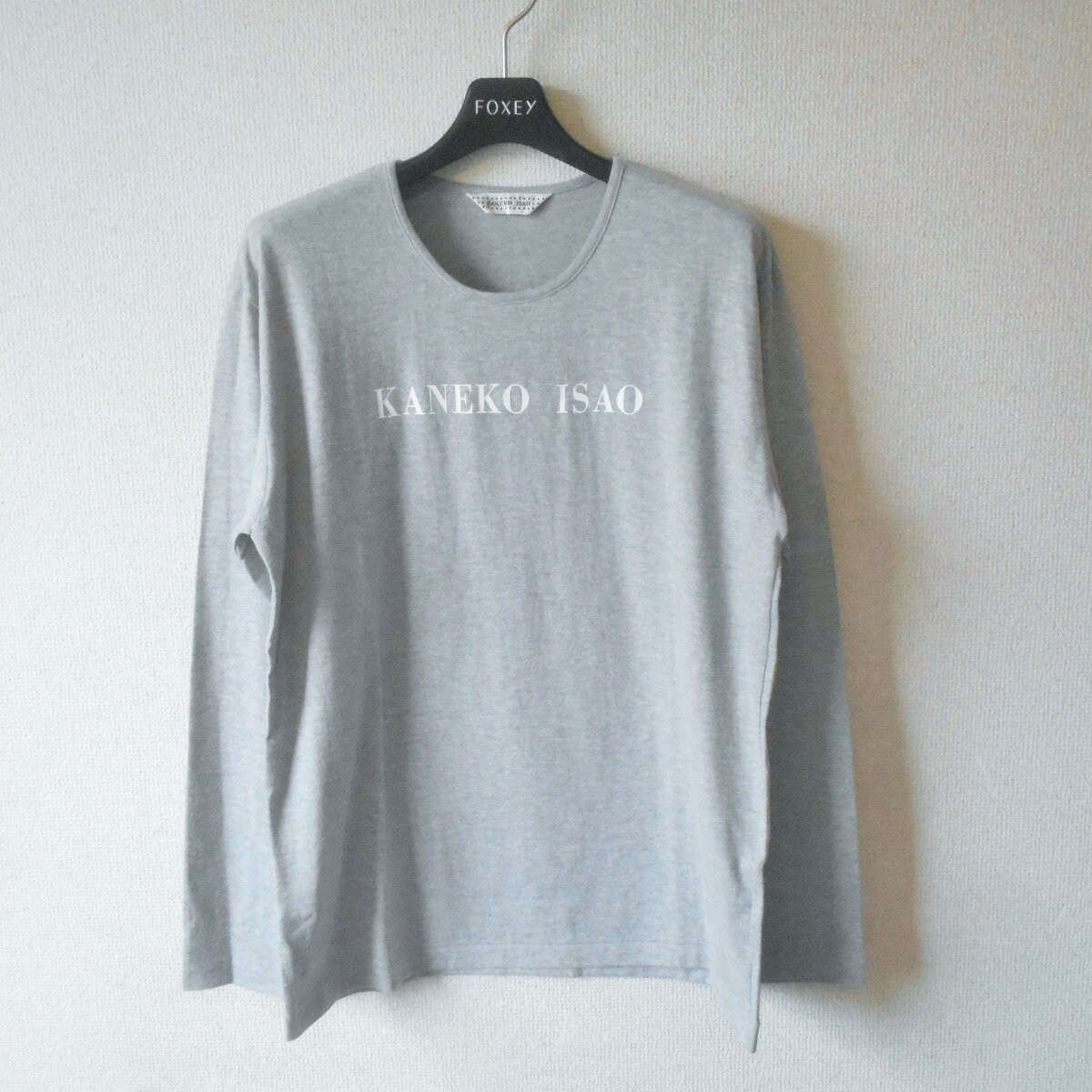 Rakuten - 【中古】カネコイサオ KANEKO ISAO 金子功 長袖 Tシャツ グレー レディース 前後 ロゴ プリント