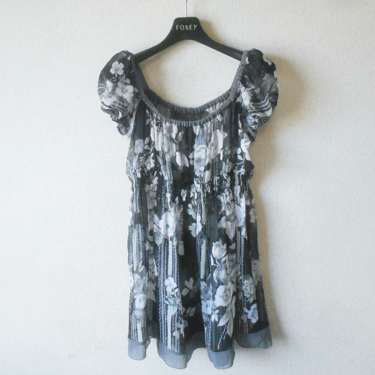Short Sleeves - 【中古】レストローズ LEST ROSE チュニック ブラウス シースルー 夏 レディース2日本製
