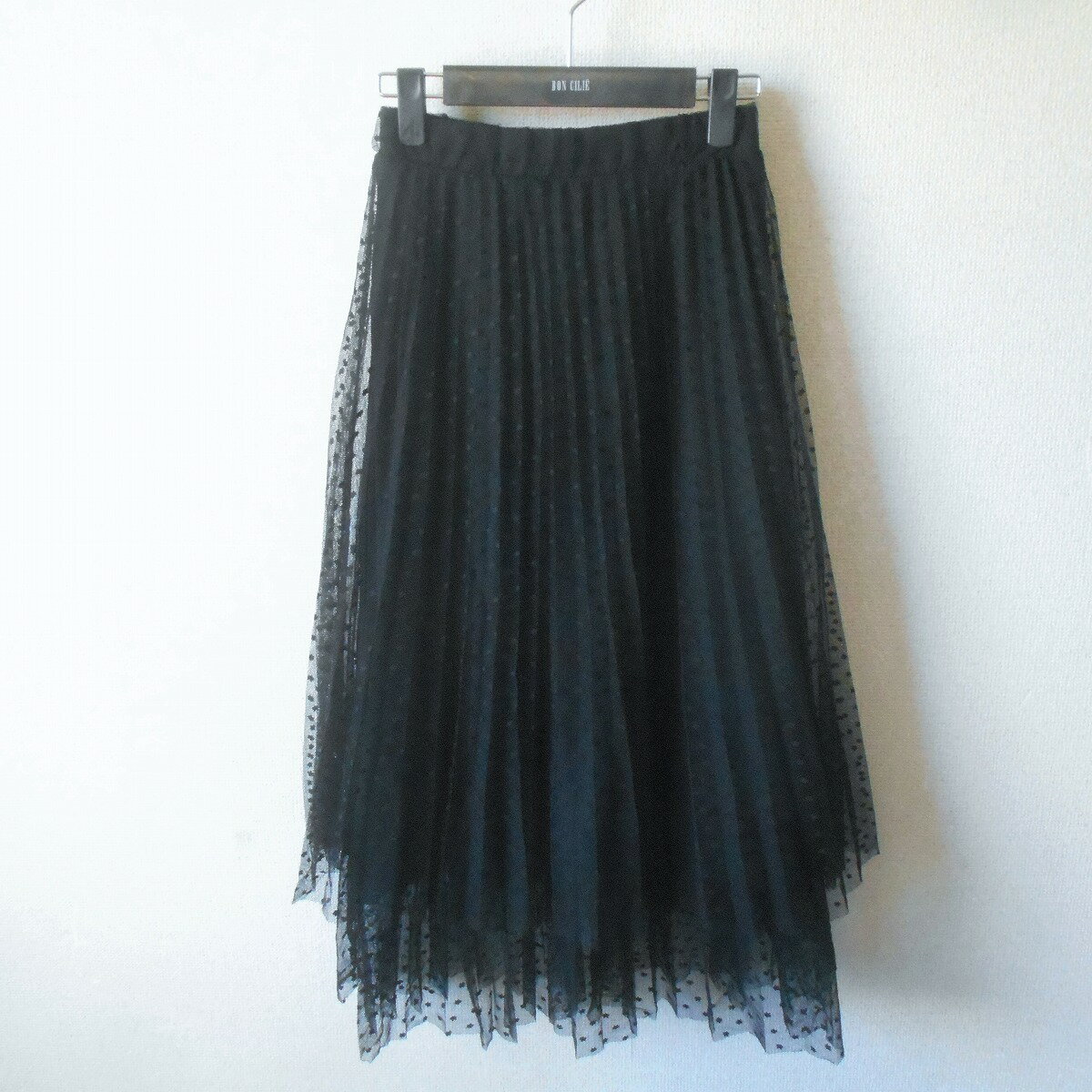 樂天商城 - 【中古】ザラ ZARA スカート S プリーツ メッシュ チュール レディース 春 夏 黒