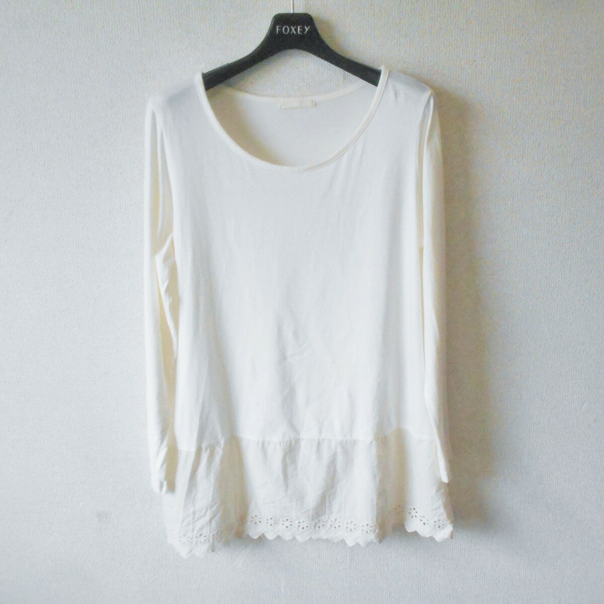 T-Shirts - 【中古】スタジオクリップ studio clip スタディオクリップ カットソー 長袖 レディース カットワーク 刺繍