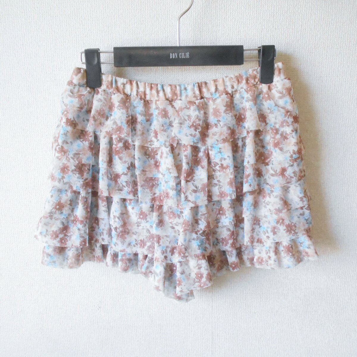 ブラウニービー Brownie bee パンツ ショートパンツ 38 ミニスカート 風 段々ティアード レストローズ LEST ROSE