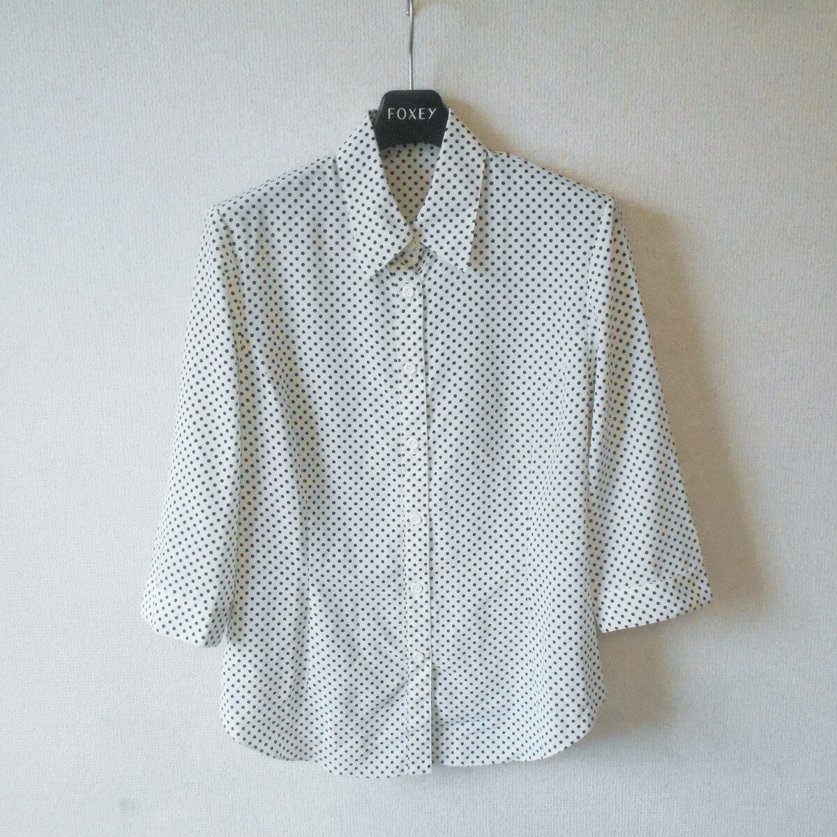 樂天商城 - 【中古】ハーフムーン HALF MOON シャツ ブラウス レディース 7分袖 春 夏 水玉 ドット （株）メンズビギ