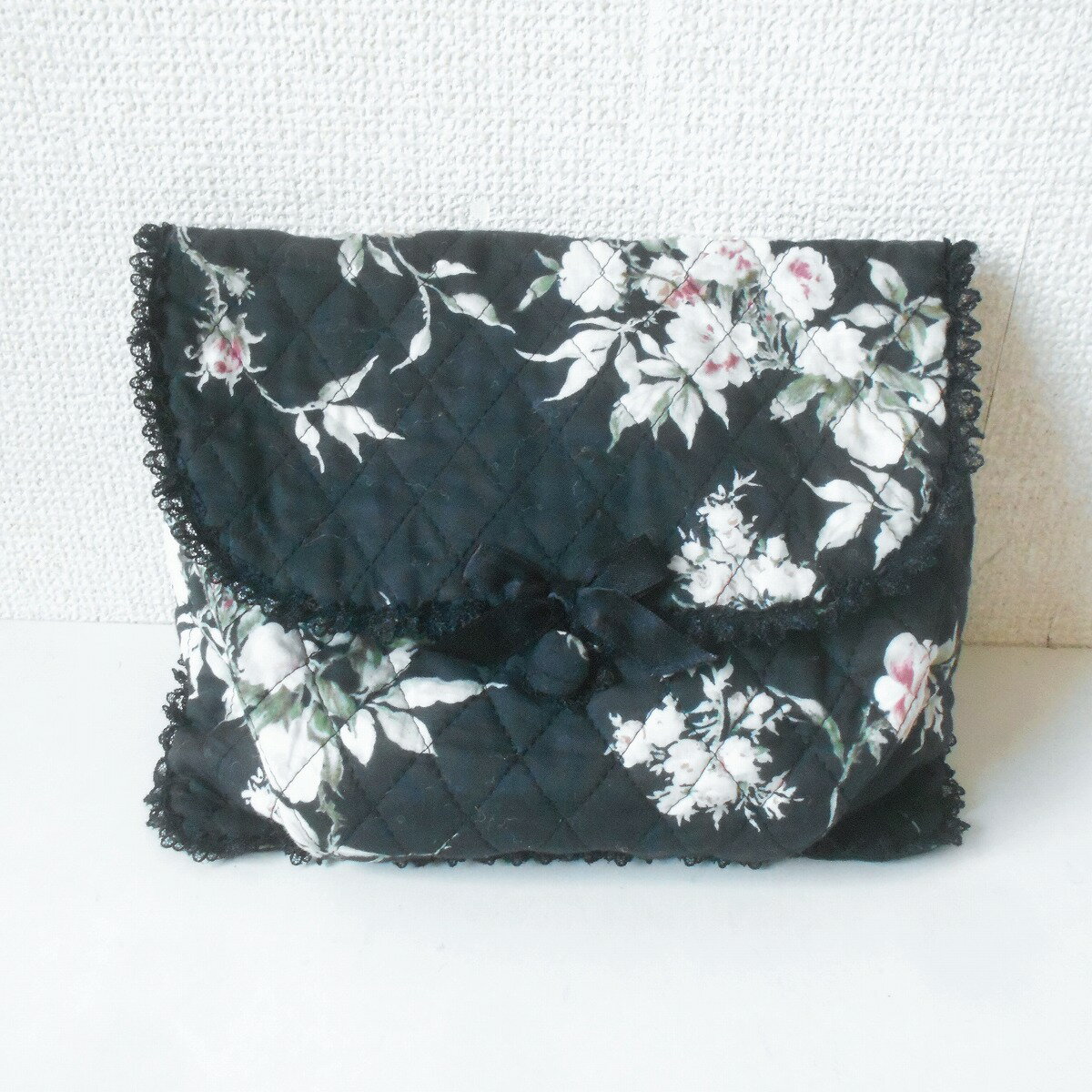 乐天商城 - 【中古】株）イクコ IKUKO バッグ ポーチ レース リボン レディース クラッチバッグ 日本製