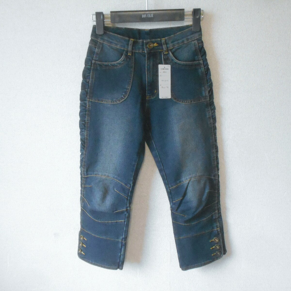 乐天商城 - 【中古】新品 タグ付き レミオーレ LEMIORE デニム パンツ S ジーンズ ジーパン レディース クロップドパンツ 未使用
