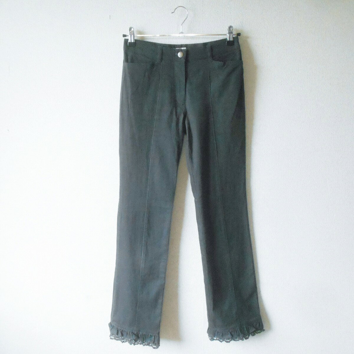 レストローズ LEST ROSE パンツ S レディース 裾 フリル レース ほぼ オールシーズン 日本製