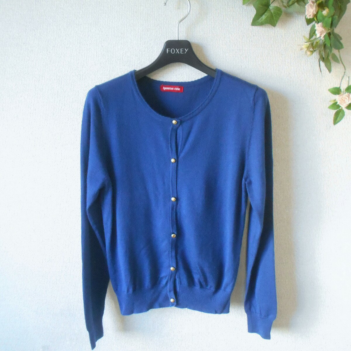 【中古】アプワイザー リッシェ Apuweiser-riche カーディガン 2 レディース 薄手 ニット 秋 冬 春