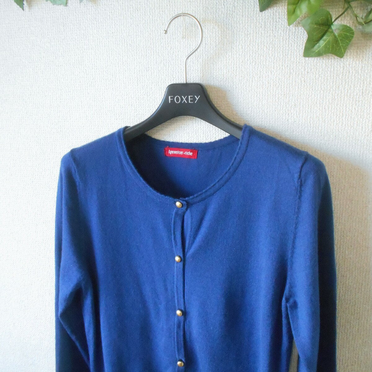 【中古】アプワイザー リッシェ Apuweiser-riche カーディガン 2 レディース 薄手 ニット 秋 冬 春