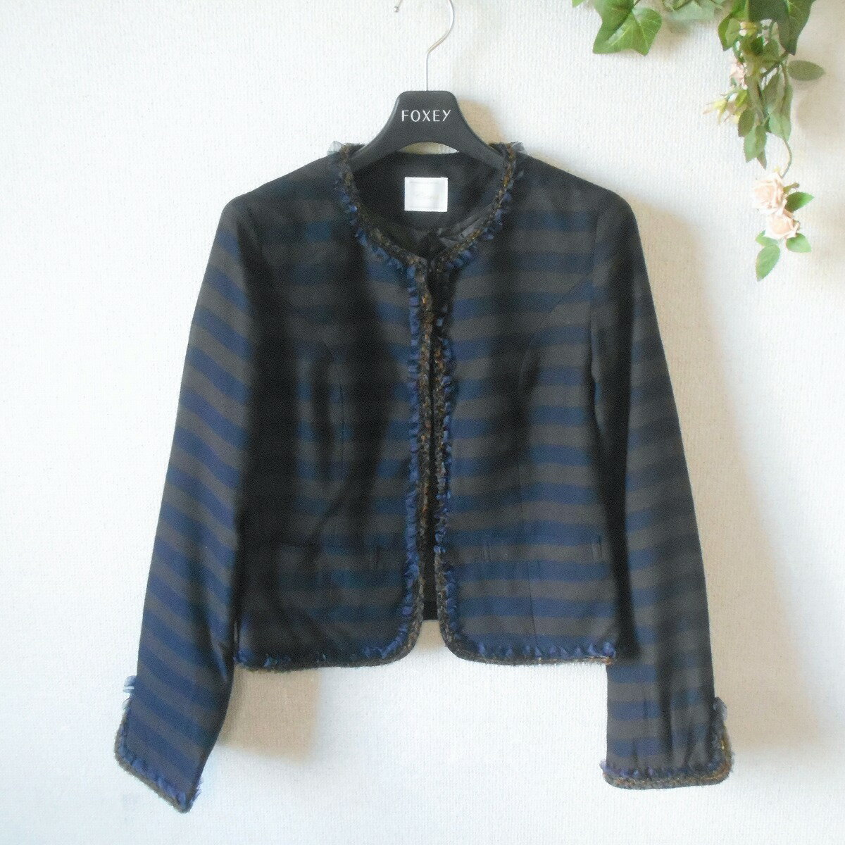 Rakuten - 【中古】カーラ Cara ノーカラー ジャケット レディース 秋 冬
