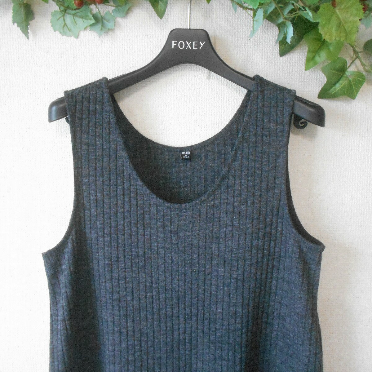 【中古】ユニクロ UNIQLO ニット サロペット オーバーオール レディース M