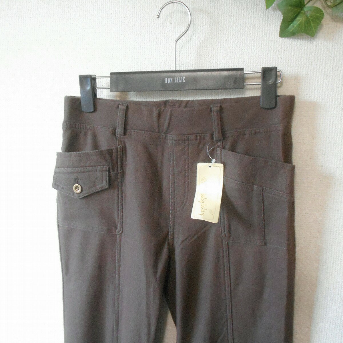 【中古】新古品 タグ付き WigWag パンツ レディース L オールシーズン ストレッチ 未使用