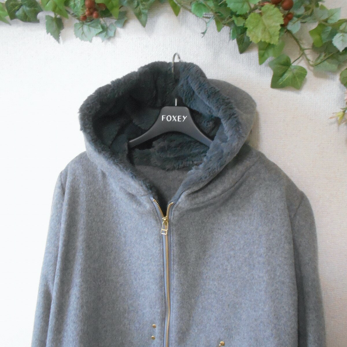 【中古】全日本婦人子供服工業組合連合会 コート レディース フード 付き 9 ジップアップ 冬