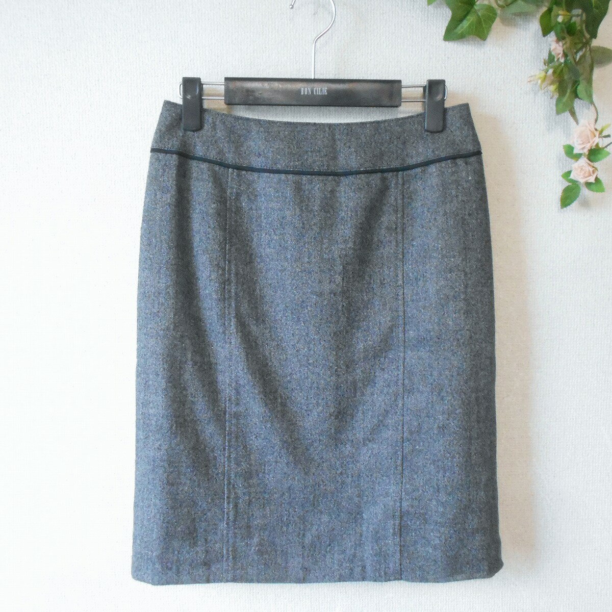 【中古】自由区 ジユウク オンワード樫山 スカート シルク カシミヤ ブレンド 40 秋 冬 レディース