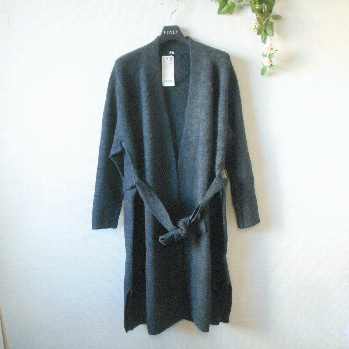Rakuten - 【中古】新古品 タグ付き 3990円 ユニクロ UNIQLO ロング ニット コート レディース S 未使用