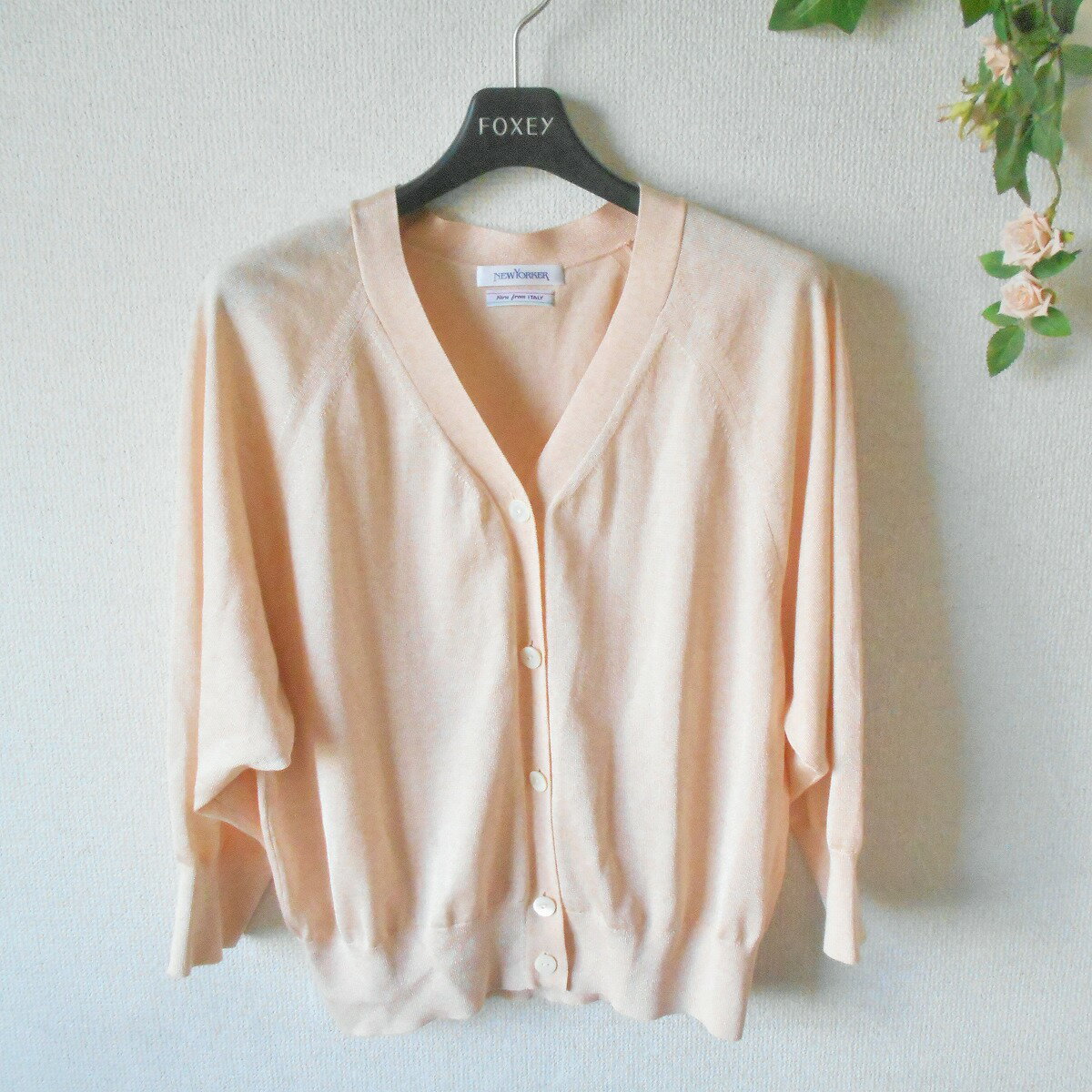【中古】ニューヨーカー NEWYORKER カーディガン L 薄手 レディース 春 夏 7分袖