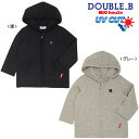 (MD/35％OFF)UVカット対応　Everyday Double_B　薄手の天竺素材パーカー/グレー(90-130)ミキハウス ダブルビー mikihouse