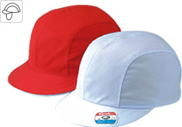 ツイル紅白体操帽 風船型（アゴゴム付）【紅白帽子・赤白帽子】【メール便発送可】