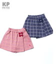 (45%OFF)KP（ケーピー）ダブルジャカード千鳥チェックキュロット（100-130cm）