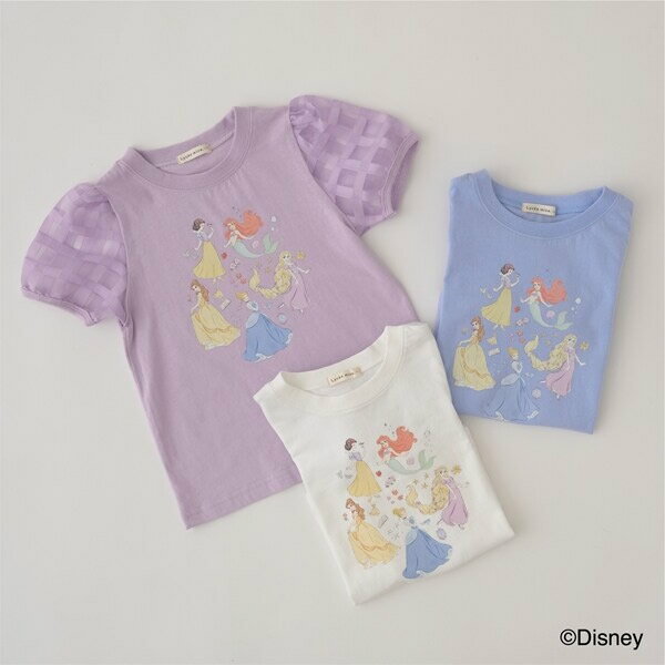 20%OFF ‘24春夏 リセマイン Lycee mine 【Disney Princess】【型崩れしないやわらかコットン】 Tシャツ 100-140cm 