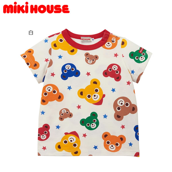 ミキハウス プッチーのお顔いっぱいTシャツ（110.120.130cm）ミキハウス mikihouse