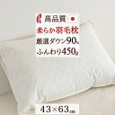 ロマンス小杉 枕 まくら 日本製 羽毛まくら 送料無料 43×63cm 羽毛枕 ダウン90% 枕(大人サイズ)