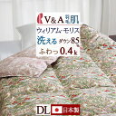 全品P5&クーポン★GW限定〜6日迄 羽毛肌掛け布団 ダブル ダウンケット 【V&A】ウィリアムモリス いちご泥棒 ダウン85% 0.4kg 羽毛ふとん 羽毛肌...