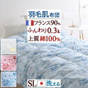 9/18限定★11%OFFクーポン 羽毛肌掛け布団 ダウンケット シングル 羽毛布団 夏用 肌掛け布団 洗える 羽毛ふとん 日本製 サテン 綿100% フランス...