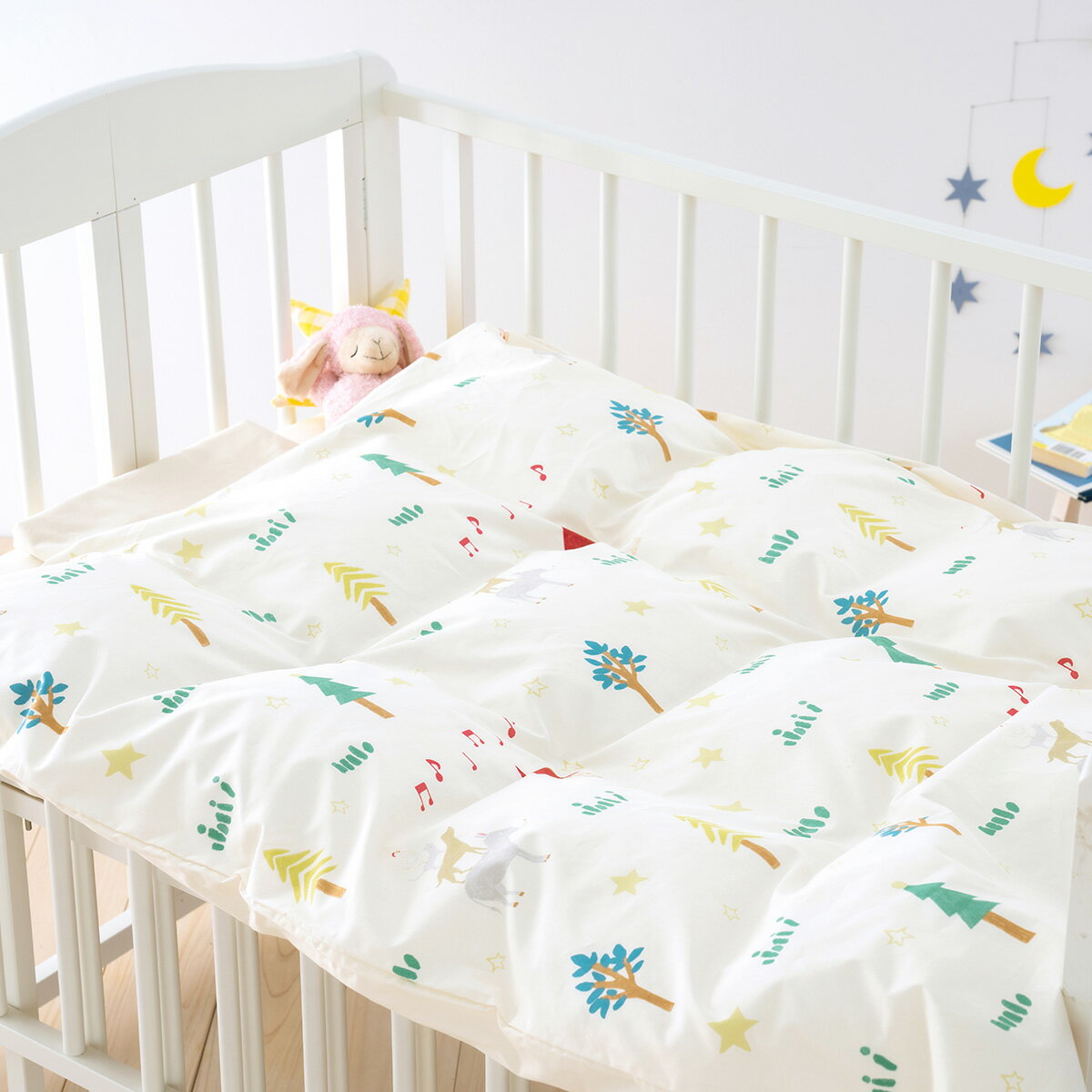 12/1限定★11％OFFクーポン ベビー 掛け布団カバー 日本製 西川 綿100% 102×128cm 東京西川 リビング 西川産業 ブレーメン 掛けふとんカバー 布団カバー 子供用 2