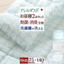 [プレゼント付き]お昼寝布団セット 保育園 洗える 日本 制菌 消臭 抗カビ 洗濯機で洗える 保育園 ほこりが出にくい ダクロン(R) 中わた アレルダスト(R)生地で衛生的 合繊お昼寝ふとん2点セット 送料無料