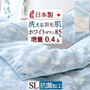 マラソン★最大5,000円クーポン 羽毛肌掛け布団 羽毛布団 シングル ダウンケット ロマンス小杉 日本製 『増量0.4kg』 肌掛け布団 夏用 洗える ホワイトダウン85％ ダニプルーフ 薄手 シングルロングサイズ