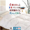 夏 早得★最大5,000円クーポン 超増量0.5kg 羽毛肌掛け布団 シングル ダウンケット 洗える 日本製 綿100％生地 羽毛布団 夏用 フランス産ダウン90 ロマンス小杉 羽毛肌布団 肌掛けふとん シングルロングサイズ 薄手 薄い 抗菌 防ダニ