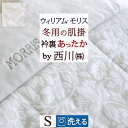 夏!早得★P10＆最大5,000円クーポン ウイリアムモリス 西川 合繊 肌掛け布団 シングル ピュア ポピー 洗える 秋 冬用 暖か 毛布 兼用 肌掛布団 肌ふとん シングルサイズ ウォッシャブル 中綿入り おしゃれ ウィリアムモリス モリスギャラリー 1