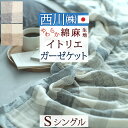 さぁ!春活★最大5,000円クーポン ガーゼケット シングル 日本製 西川 タオルケット 西川産業 東京西川 麻混 リバーシブル ガーゼケット 高野口 夏 涼しい 軽い 薄手 シングルサイズ