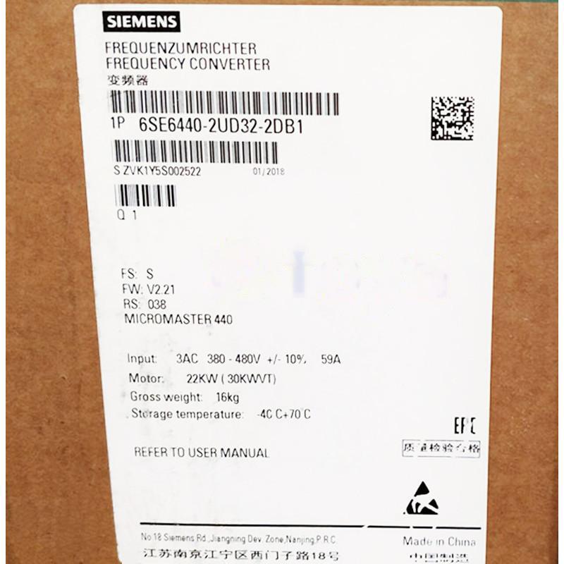 Rakuten - 【新品 東京発 ★適格請求書発行可】★SIEMENS シーメンス インバータ 6SE6440-2UD32-2DB1 MM440 480V 22KW 【6ヶ月保証】