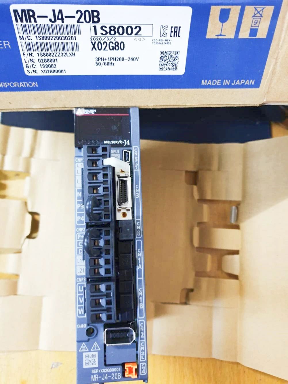 MR-J4-20B サーボアンプ SSCNETIII/H対応 0.2kW用 三相または単相AC200V〜240V